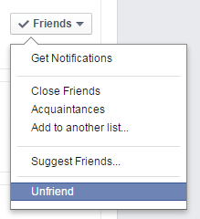 unfriend